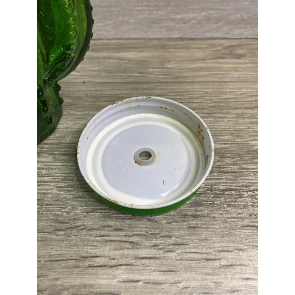 Green cactus-shaped glass mason jar‎ with a lid No Straw 5.5